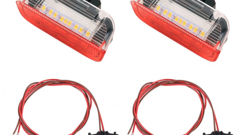 Set Lampi Cu Led Portiera Fata Alb/Rosu Seat Alhambra 1 1996-2010 BTLL-060 (V-180605) 289701