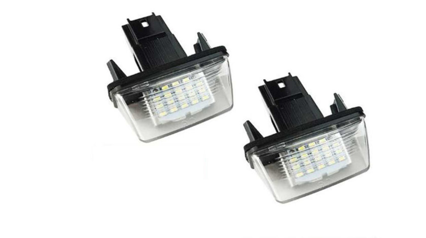 Set Lampi Iluminare numar LED Peugeot Partner 206 207 306  307 308 406 407 5008 Citroen C3 C4 C5