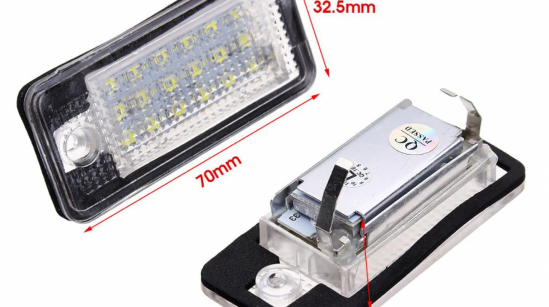 Set Lampi Numar Inmatriculare Led Audi A3 8P1 2003-2013 A101-7301