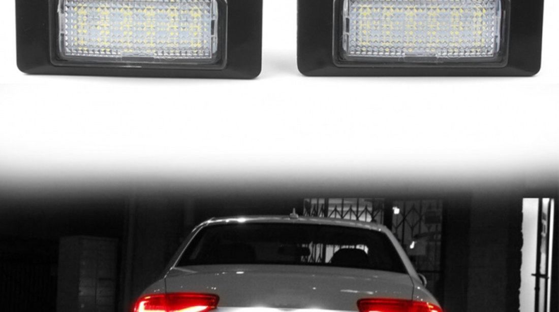 Set Lampi Numar Inmatriculare Led Audi A4 B8 2007-2015 A102-7305