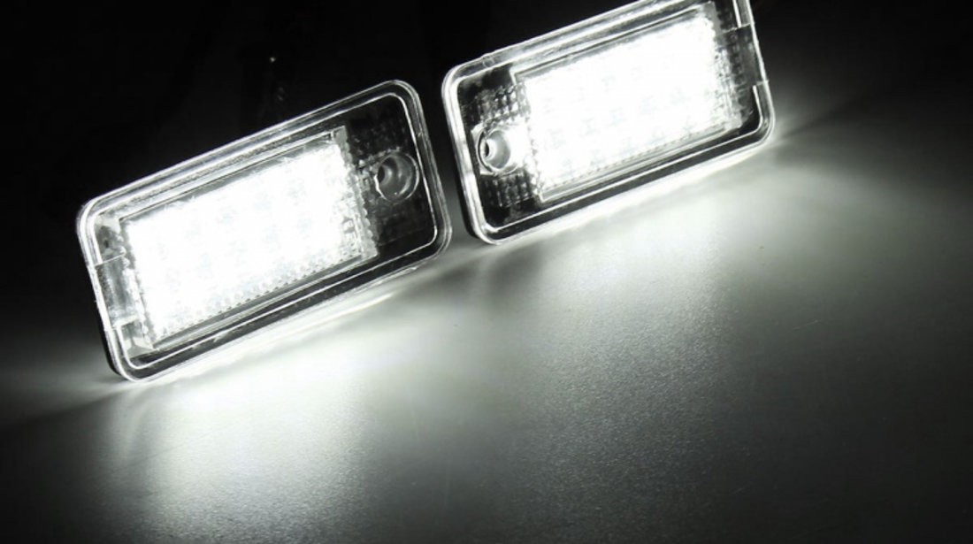 Set Lampi Numar Inmatriculare Led Audi A6 C6 2005-2011 LED SLS A