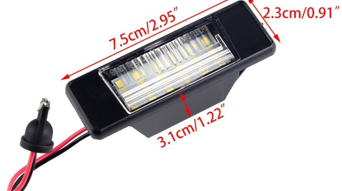 Set Lampi Numar Inmatriculare Led Nissan Juke 2010→ BTLL-152