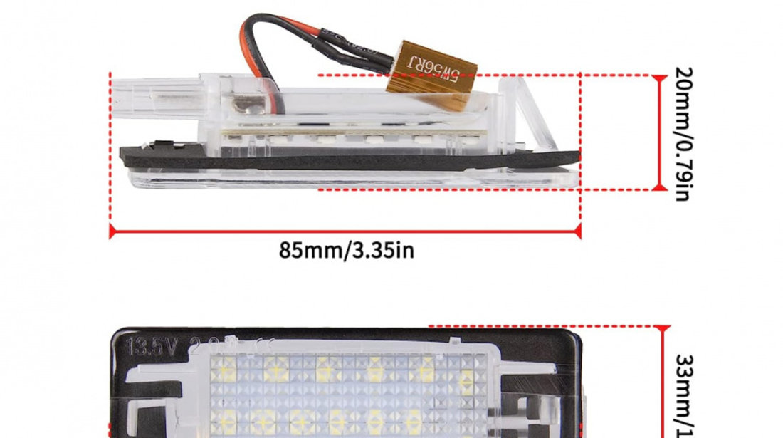 Set Lampi Numar Inmatriculare Led Opel Vectra C 2002-2008 Combi O101-71004