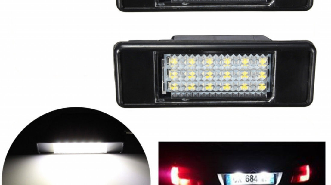 Set Lampi Numar Inmatriculare Led Peugeot 807 2002→ PC101-7603