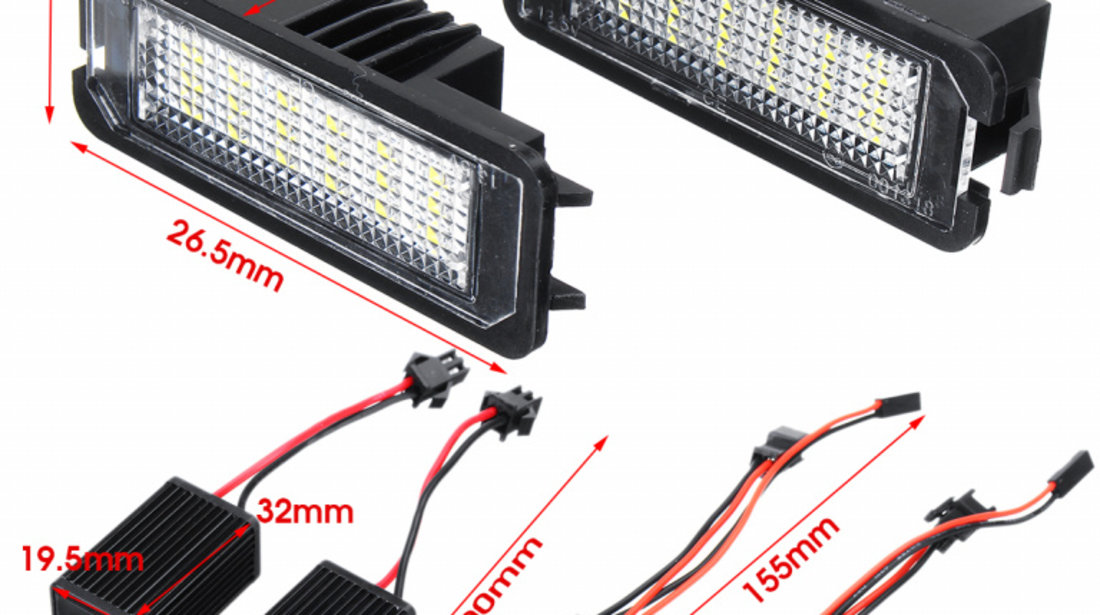 Set Lampi Numar Inmatriculare Led Porsche Cayenne 1 9PA 2002-2010 W101-7402