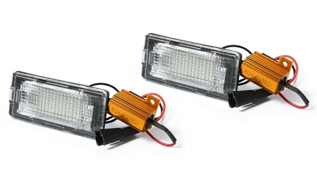 Set Lampi Numar Inmatriculare Led Volkswagen Golf 6 Plus 2012→ W103-7413