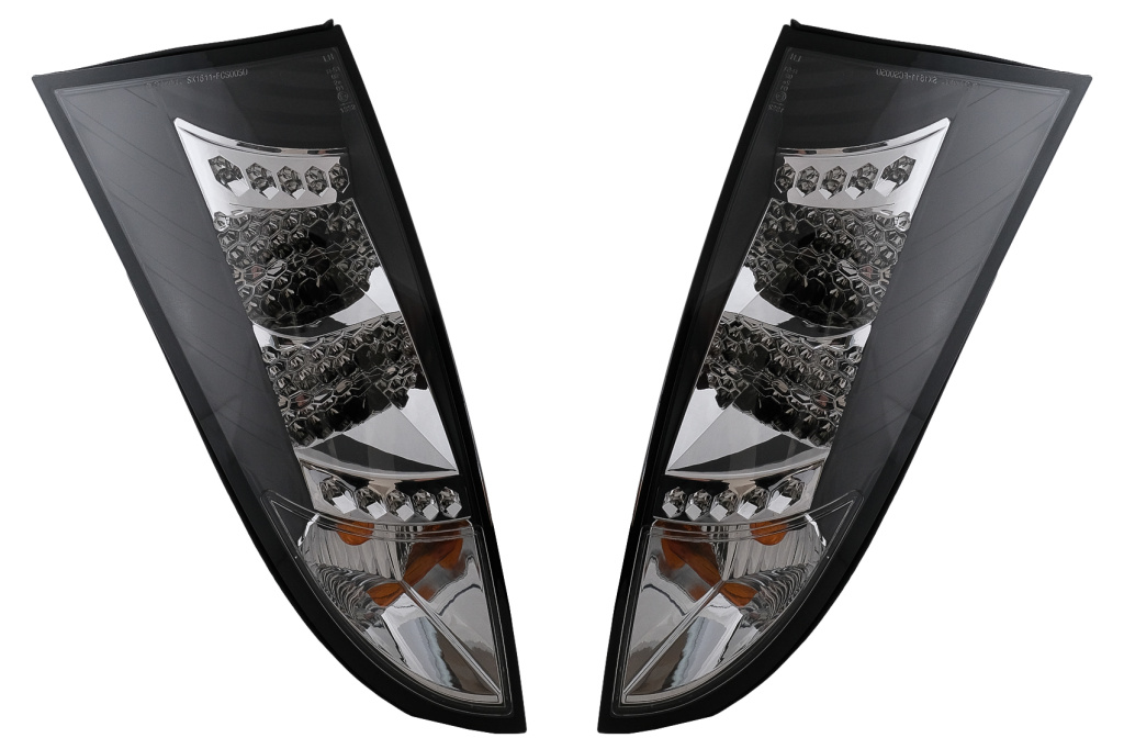 Set Lampi Stopuri Led Compatibil Cu Ford Focus 1 DAW, DBW 1998-2004 Hatchback Negru TLFOFMK1BLED