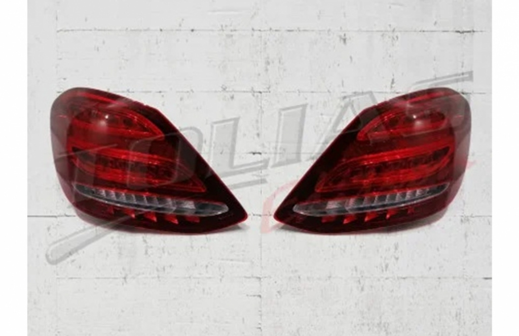 Set Lampi Stopuri Led Compatibil Cu Mercedes-Benz C-Class W205 2014-2018 Limousine Facelift Design TLMBW205FLTL