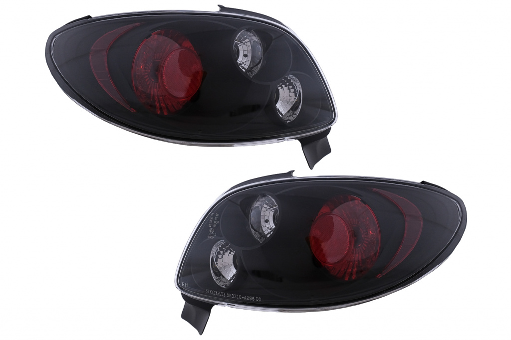 Set Lampi Stopuri Led Compatibil Cu Peugeot 206 CC 1998-2004 2 Usi Negru TLPE206CCB