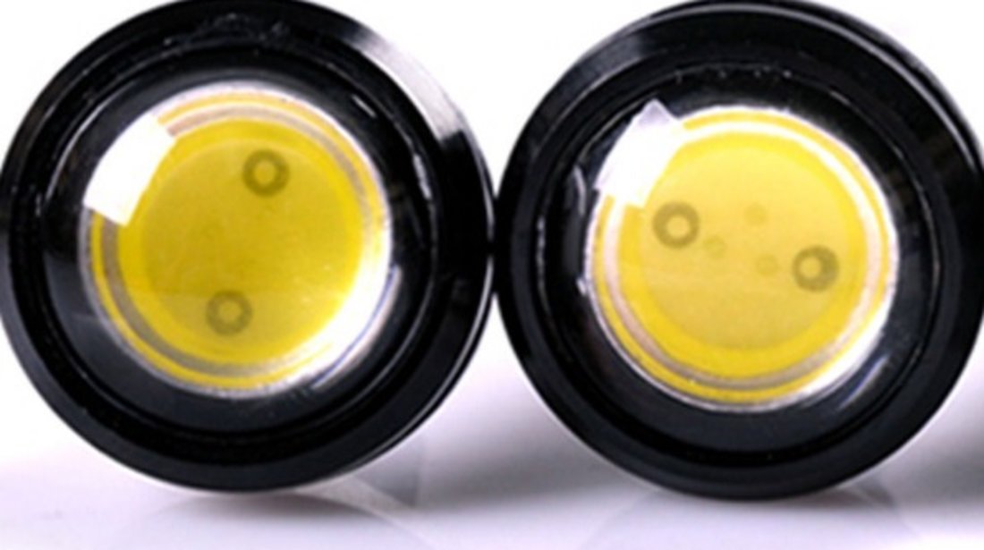 Set led lumini de zi / Set DRL / Set 2x1 leduri CREE cu lupa 12Watt