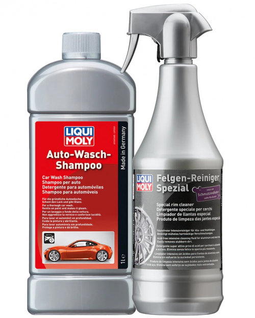 Set Liqui Moly Car Shampoo Sampon Auto 1L 1545 + Liqui Moly Solutie Curatat Jante 1L 1597
