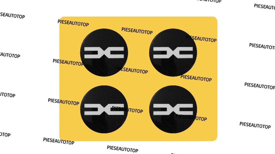 Set logo capace roata negru Dacia NOU (4 BUC)