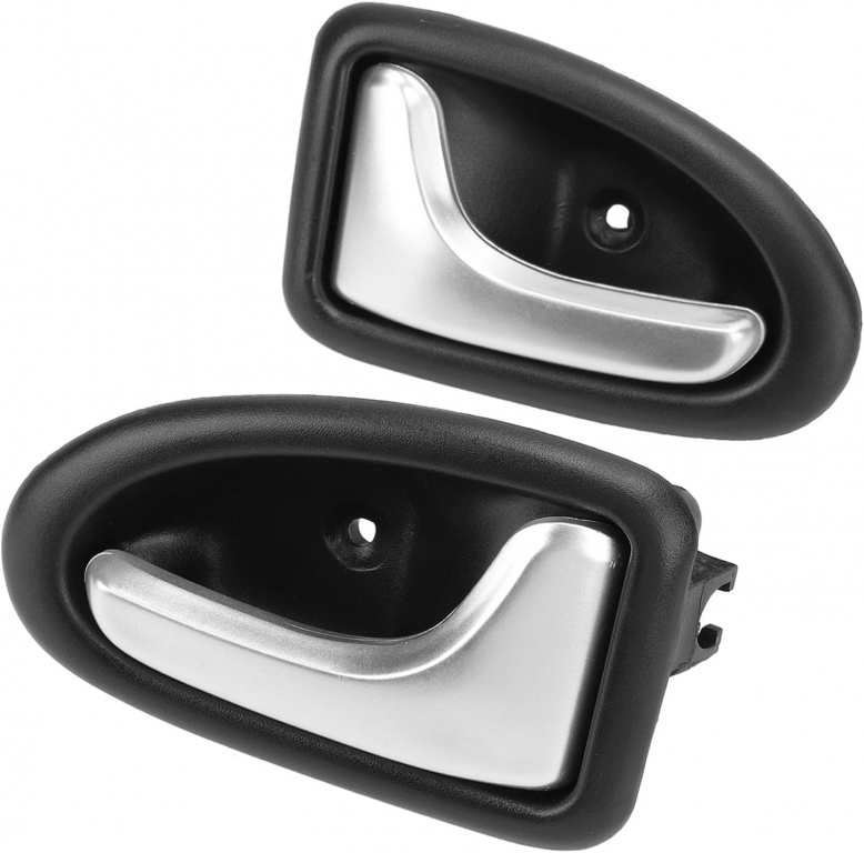 Set Maner Deschidere Usa Interior Fata / Spate Dreapta + Stanga Am Renault Kangoo 1 1998-2008 Aluminiu / Crom 8200028995 5430 + 8200028994 5429