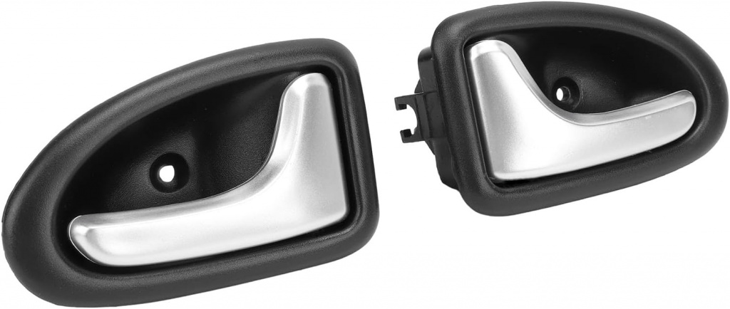 Set Maner Deschidere Usa Interior Fata / Spate Dreapta + Stanga Am Renault Kangoo 1 1998-2008 Aluminiu / Crom 8200028995 5430 + 8200028994 5429