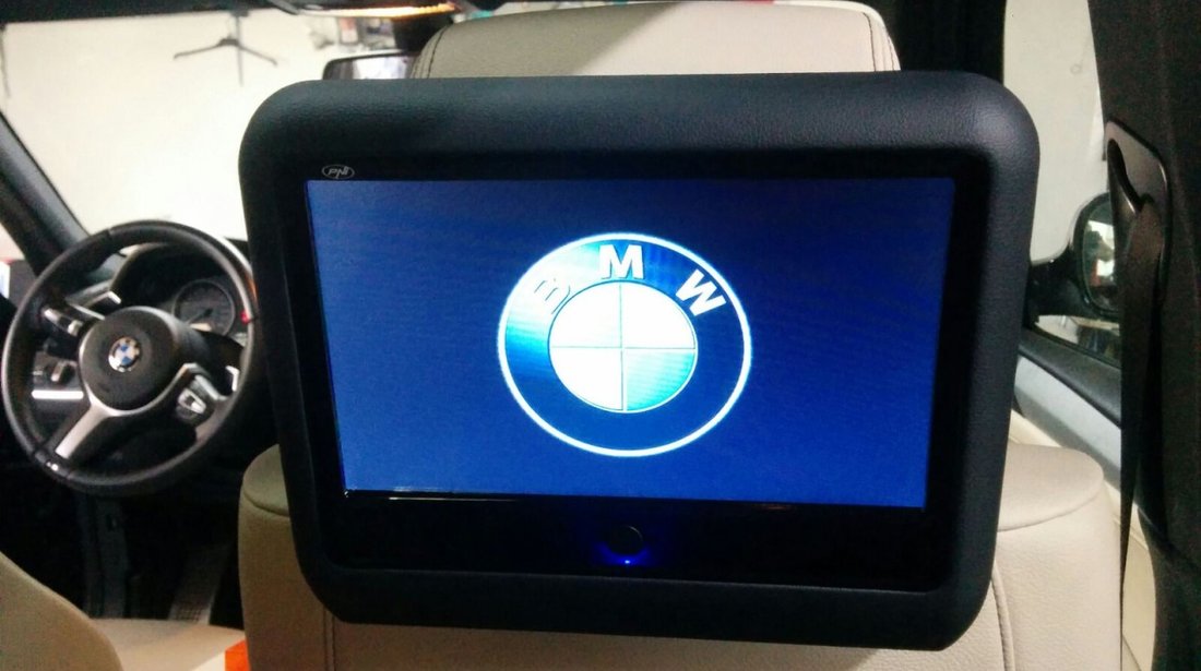 SET MONITOARE DE TETIERA BMW ECRAN 9'' TOUCHSCREEN DVD PLAYER SD USB PNI DB900 HD LOGO SELECTABIL