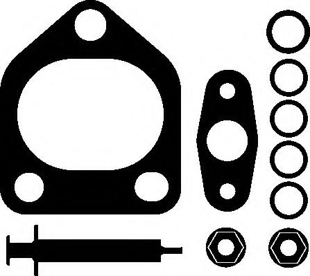 Set montaj, turbocompresor BMW X5 (E53) (2000 - 2006) ELRING 703.871 piesa NOUA