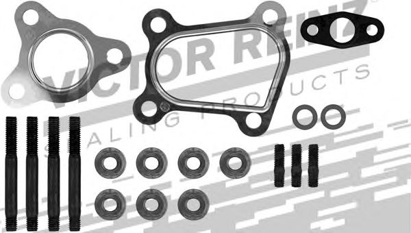 Set montaj, turbocompresor OPEL ASTRA G Hatchback (F48, F08) (1998 - 2009) VICTOR REINZ 04-10035-01 piesa NOUA