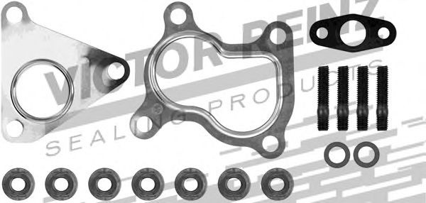 Set montaj, turbocompresor RENAULT SCENIC II (JM0/1) (2003 - 2009) VICTOR REINZ 04-10053-01 piesa NOUA