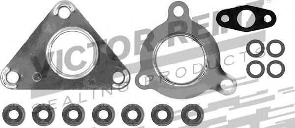 Set montaj, turbocompresor RENAULT SCENIC II (JM0/1) (2003 - 2009) VICTOR REINZ 04-10046-01 piesa NOUA