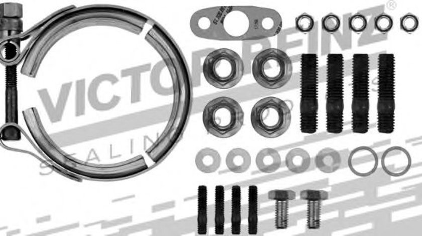 Set montaj, turbocompresor VW LT II platou / sasiu (2DC, 2DF, 2DG, 2DL, 2DM) (1996 - 2006) VICTOR REINZ 04-10080-01 piesa NOUA