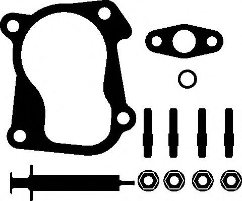 Set montaj, turbocompresor VW VENTO (1H2) (1991 - 1998) ELRING 703.970 piesa NOUA