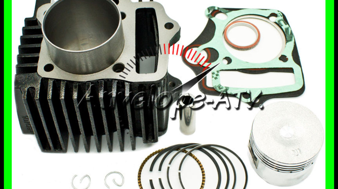 Set Motor Cilindru Atv 110 107 + Chiuloasa Atv 107 110 Piston 52.4MM