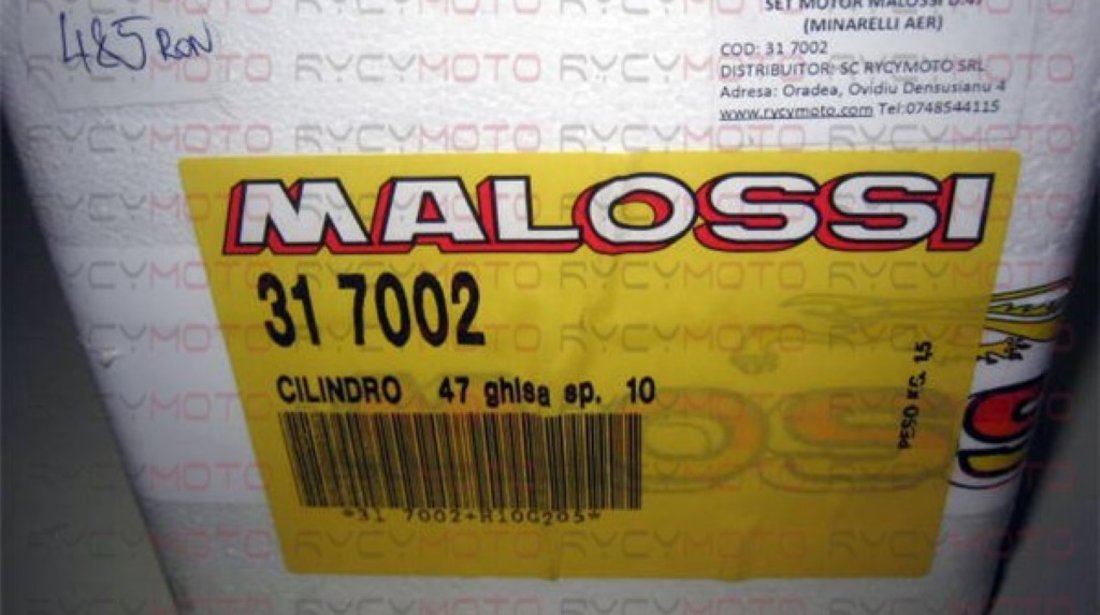 SET MOTOR MALOSSI D 47 70CC MINARELLI ORIZONTAL AER 317002