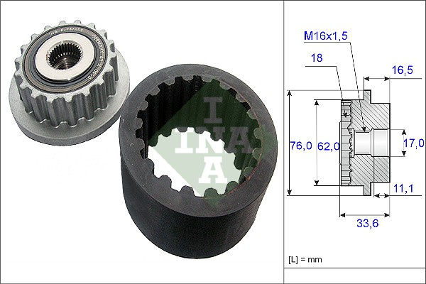 Set-mufa ambreiaj flexibil (535018610 INA) VW