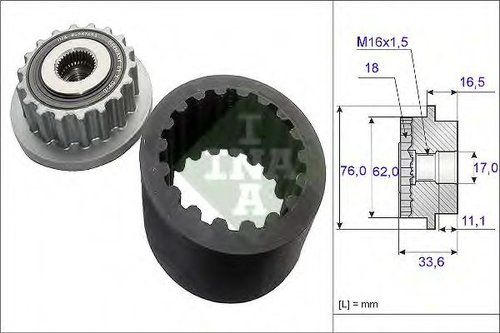 Set-mufa ambreiaj flexibil VW MULTIVAN V (7HM, 7HN, 7HF, 7EF, 7EM, 7EN) (2003 - 2015) INA 535 0186 1...
