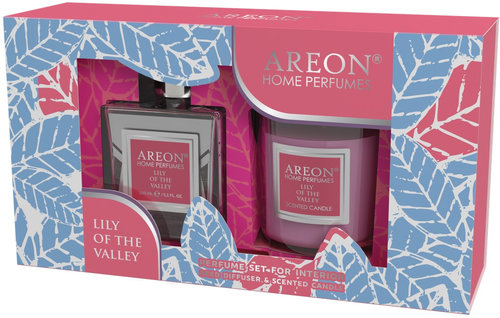 Set Odorizant + Lumanare Areon Set Home Perfume 150 ML + Candle Lily Of The Valley