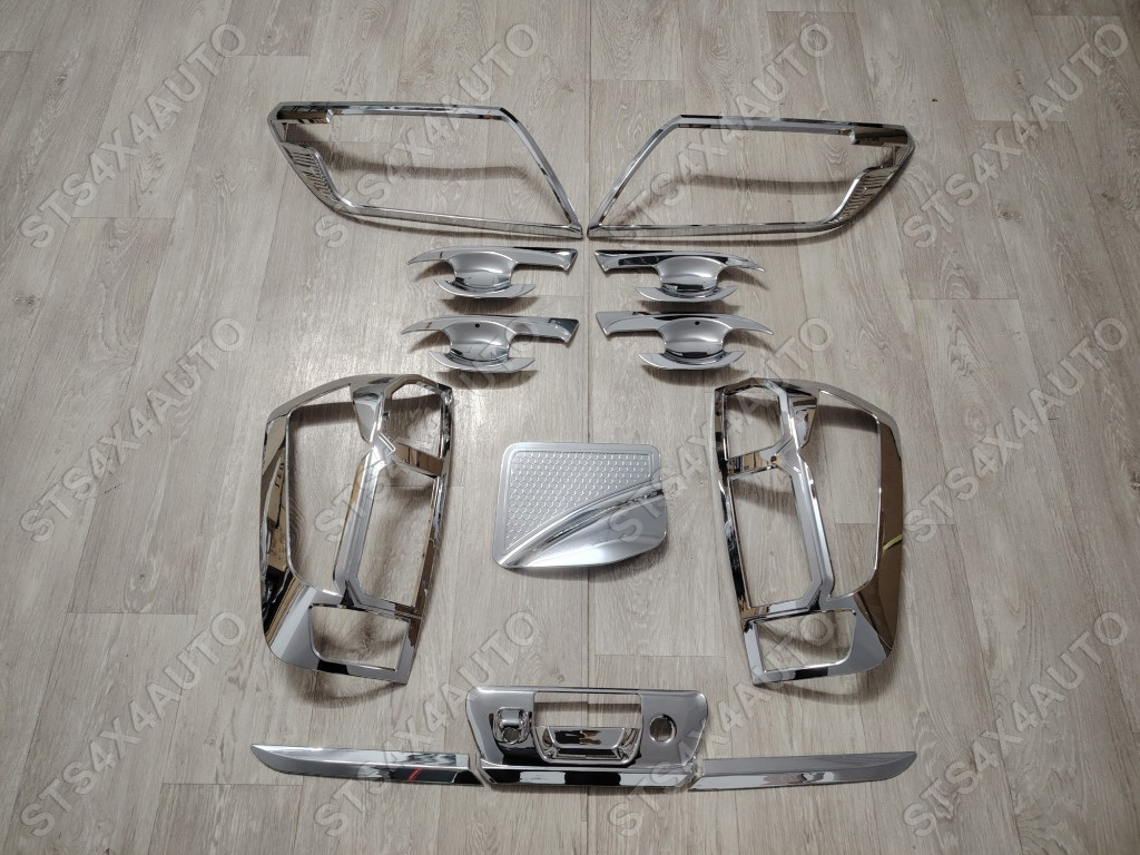 SET ORNAMENT EXTERIOR CROMATE PENTRU NISSAN NAVARA NP300 2015-2020 [12-BUC]