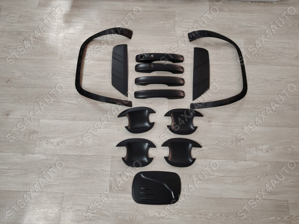 SET ORNAMENT EXTERIOR NEGRE MATTE PENTRU VW AMAROK 2022-2025 [V4] [13-BUC]