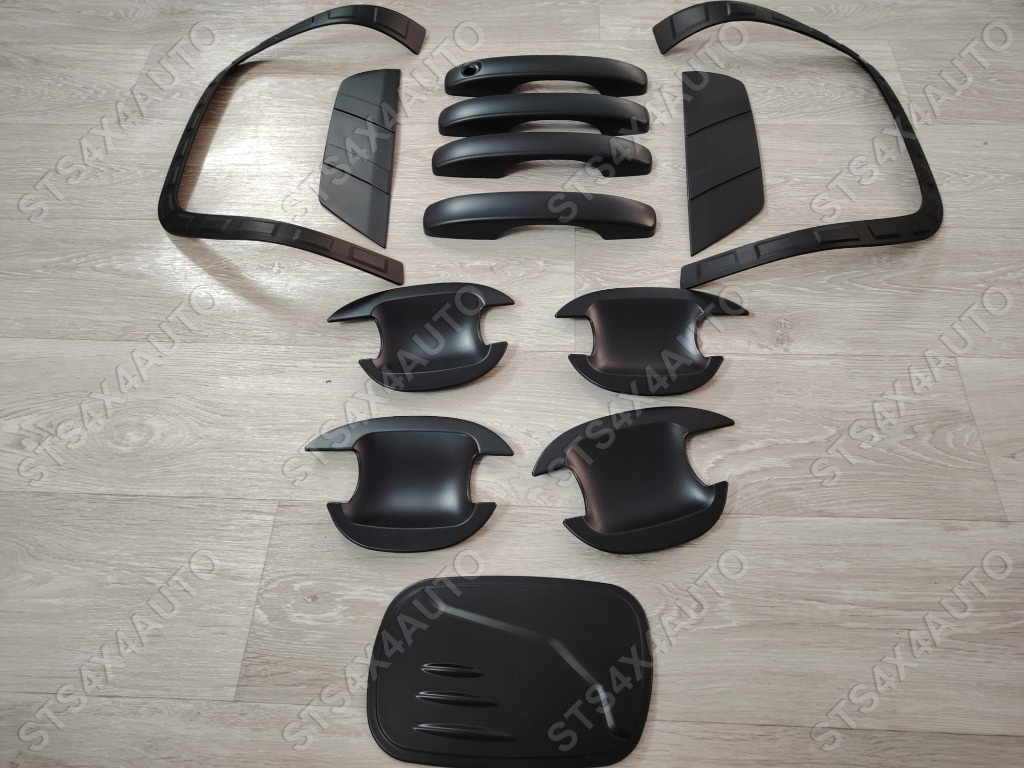 SET ORNAMENT EXTERIOR NEGRE MATTE PENTRU VW AMAROK 2022-2025 [V3] [13-BUC]