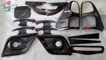 SET ORNAMENT EXTERIOR NEGRE MATTE TOYOTA HILUX REV...