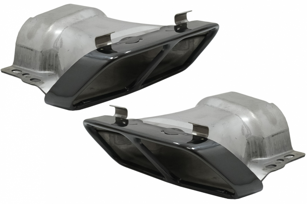 Set Ornamente Esapament Negru Pentru Sistemul De Evacuare Compatibil Cu Mercedes-Benz A-Class W176 2012-2018 / CLA W117 C117 2012-2018 A45 CLA45 Design Negru TY-W176-A45B