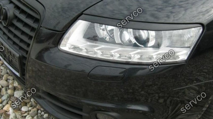 Set ornamente pleoape faruri Audi A6 C6 4F ABS S6 RS6 S line 2004-2011 v1
