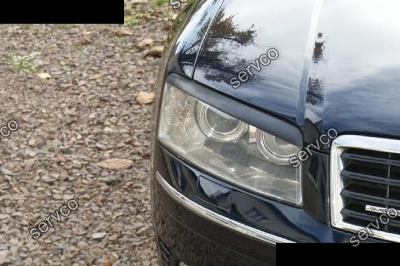 Set ornamente pleoape faruri Audi A8 D3 plastic ABS 2002-2009 v1