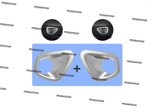 Set ornamente proiector ceata bara fata Dacia Duster 2011 NOU 8201308996
