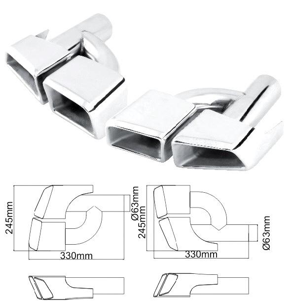 Set Ornamente Toba Compatibil Mercedes E Amg EAMG