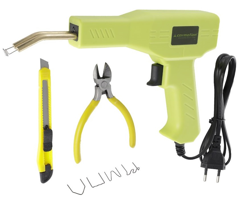Set Pistol Sudat Lipit Plastic Carmotion 50W + 200 Capse, Cleste Si Cutter 83086