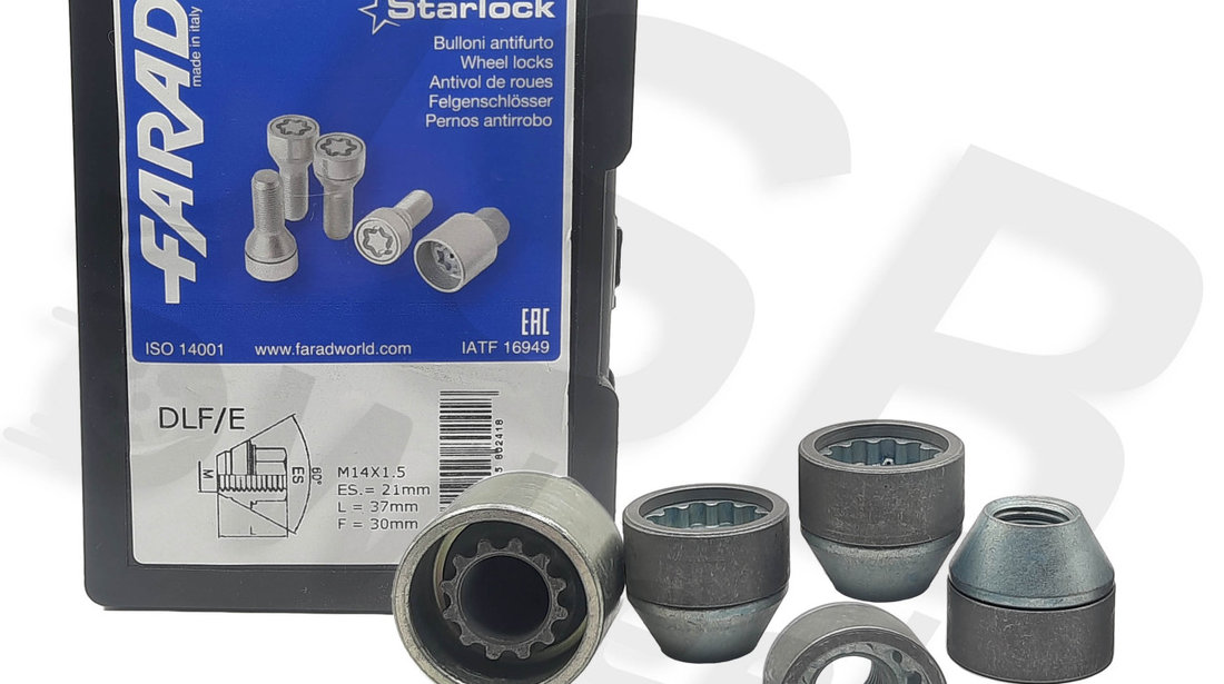 Set piulite antifurt Starlock M14x1.5 Opel Insignia A