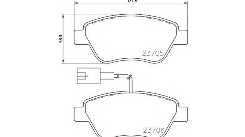 Set placute de frana Alfa Romeo MITO (955) 2008-2016 #2 222388