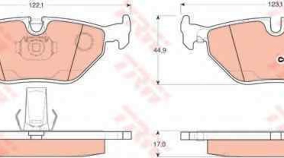 Set placute de frana ALPINA B10 combi E39 TRW GDB1265