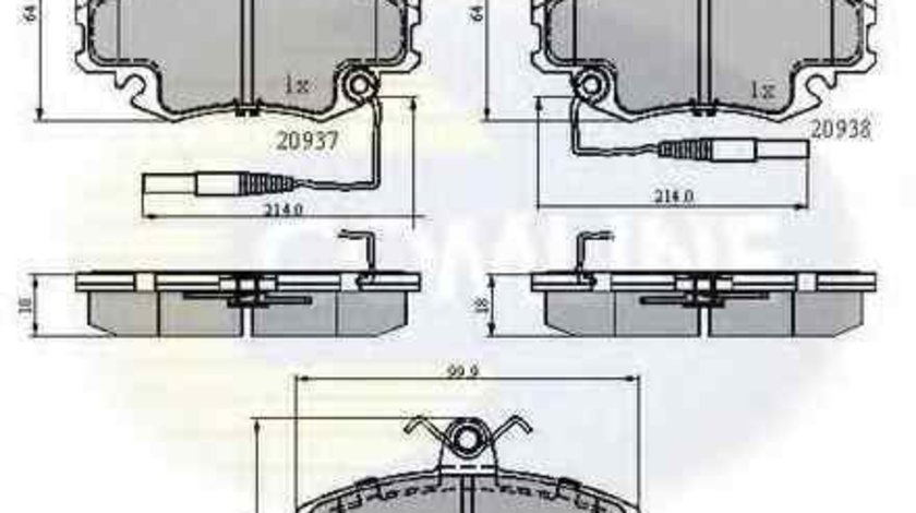 Set placute de frana ALPINE A610 COMLINE CBP1431