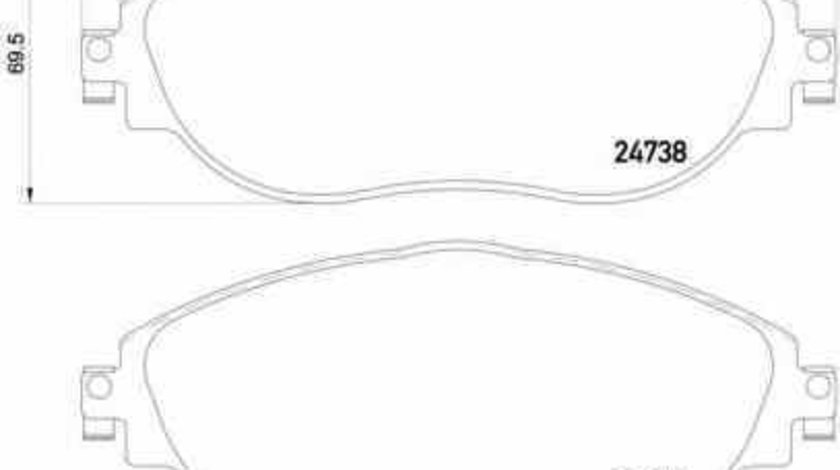 Set placute de frana AUDI A3 Sportback (8VA) BREMBO P 85 131