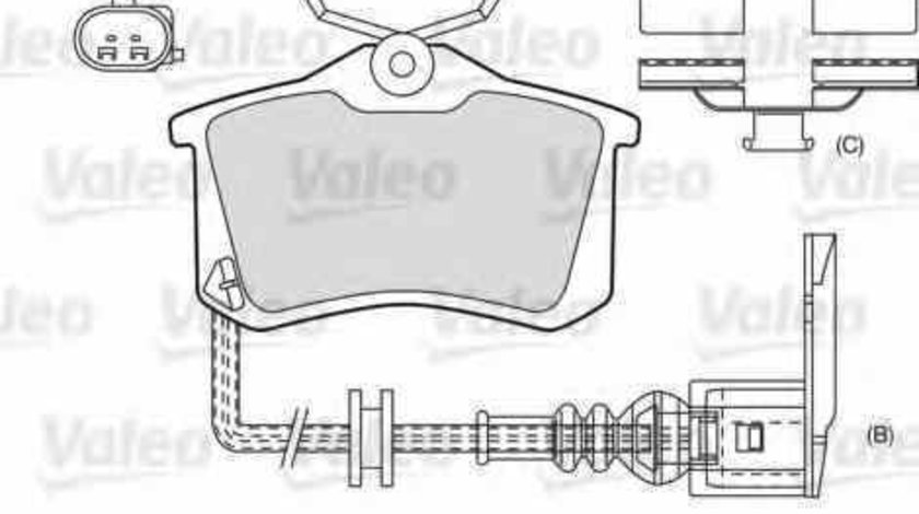 Set placute de frana AUDI A4 8D2 B5 Producator VALEO 598463