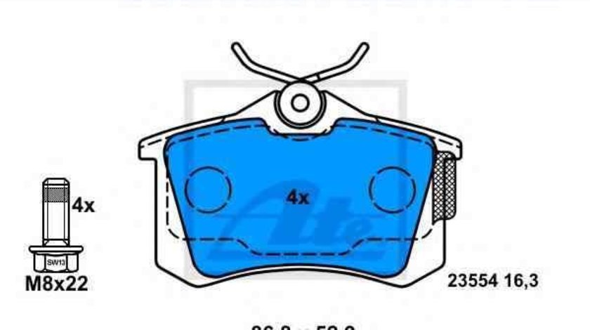 Set placute de frana AUDI A4 (8E2, B6) ATE 13.0460-2860.2