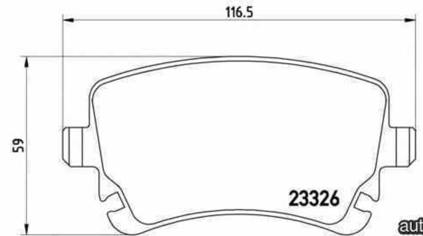 Set placute de frana AUDI A4 8E2 B6 BREMBO P 85 076