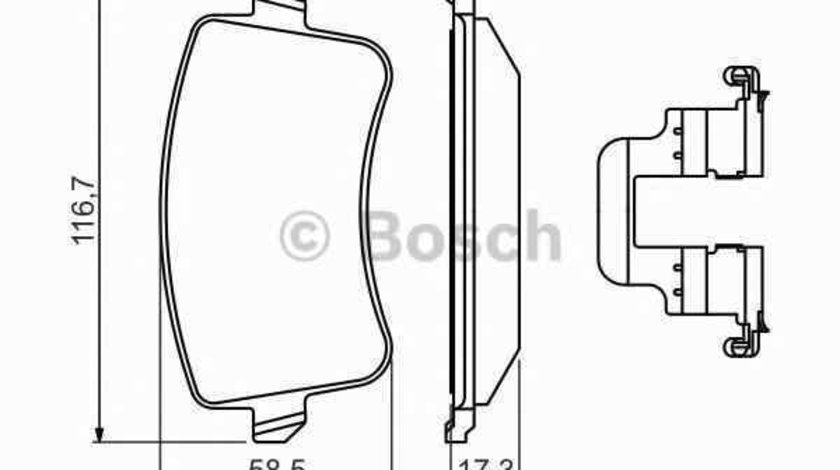 Set placute de frana AUDI A5 8T3 BOSCH 0 986 494 637