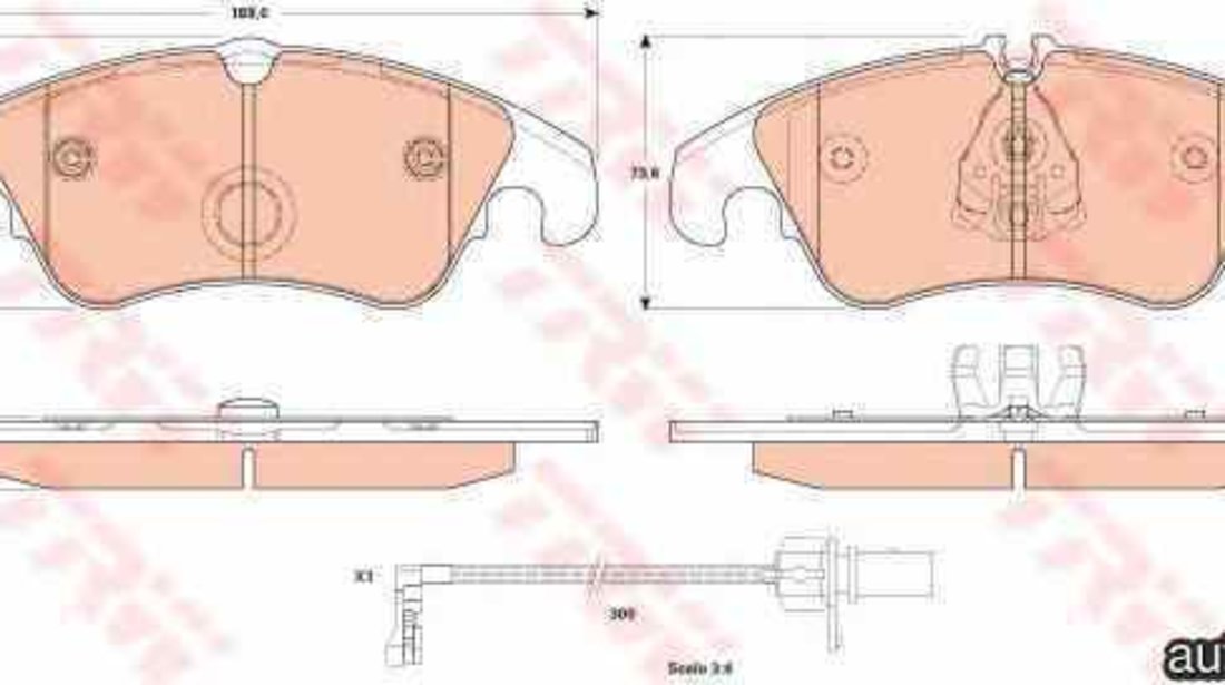 Set placute de frana AUDI A6 4G2 C7 4GC TRW GDB1908